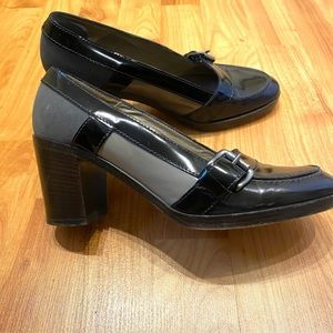 Marni color block suede patent leather heel Size 7